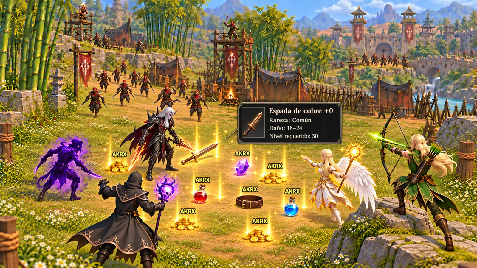 Open world group combat and rewards