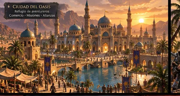 Fantasy oasis city