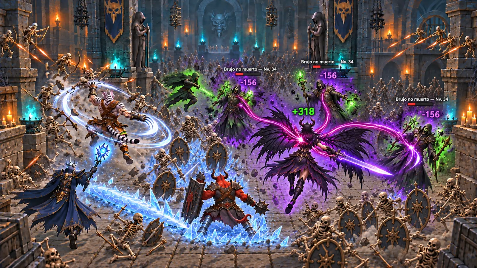 Large dungeon combat encounter