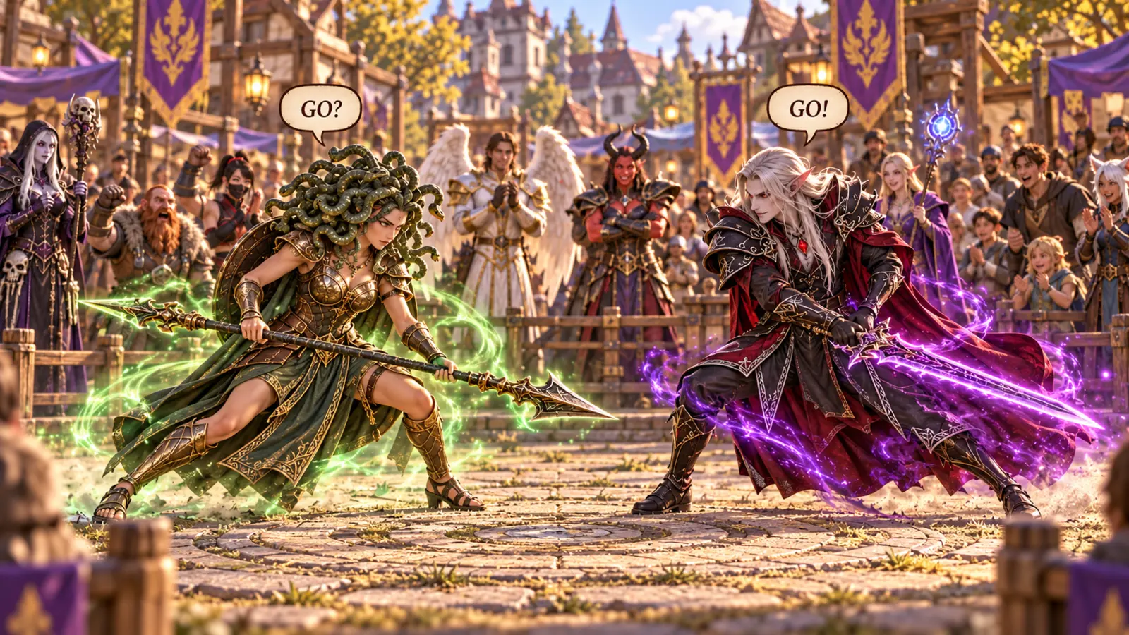 Colorful fantasy duel