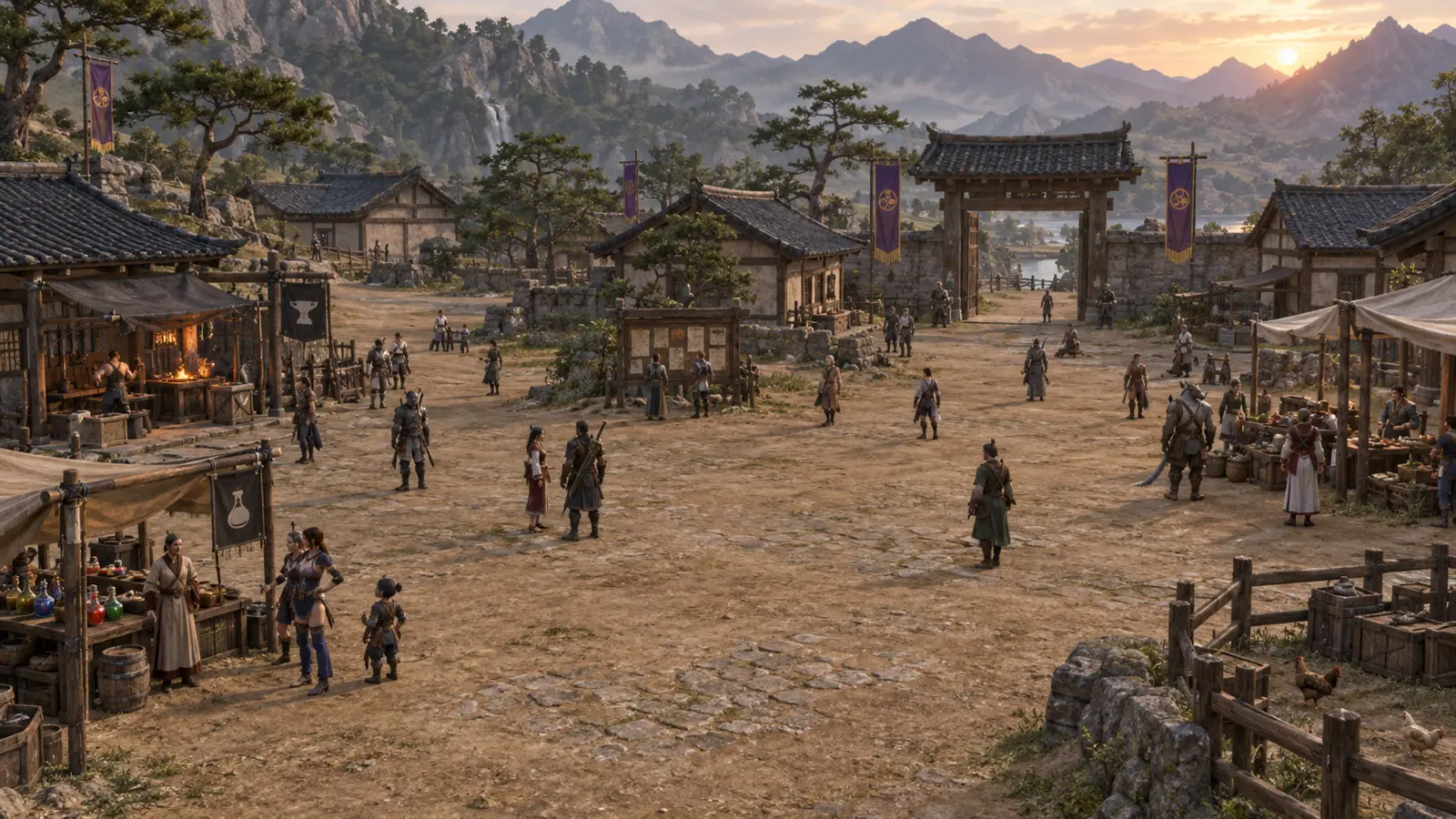 Simple eastern fantasy town