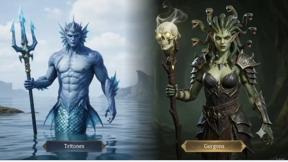 Triton and gorgon race concepts