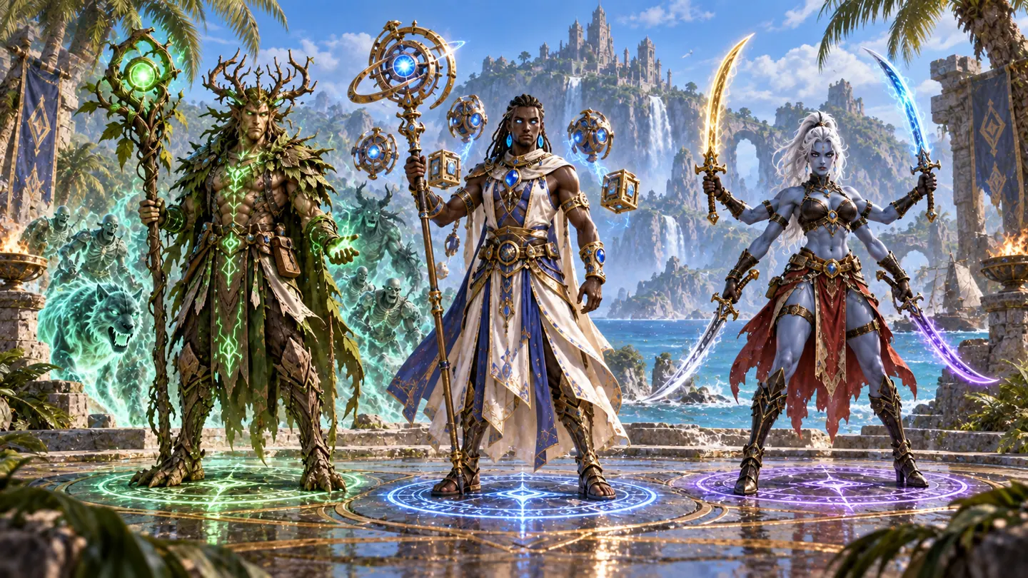 Summoners and arcane allies — character and world concept