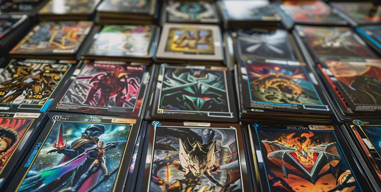Collection of physical fantasy trading cards