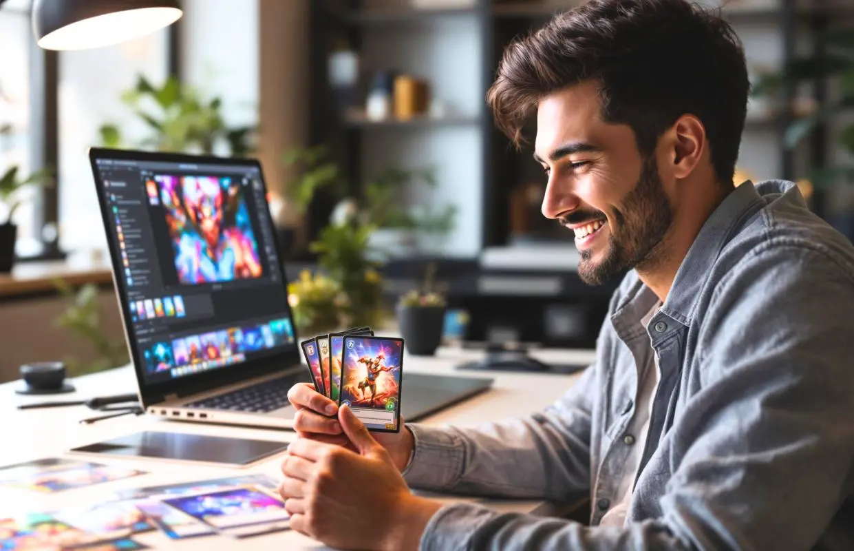 Creator connecting a physical card with a digital platform
