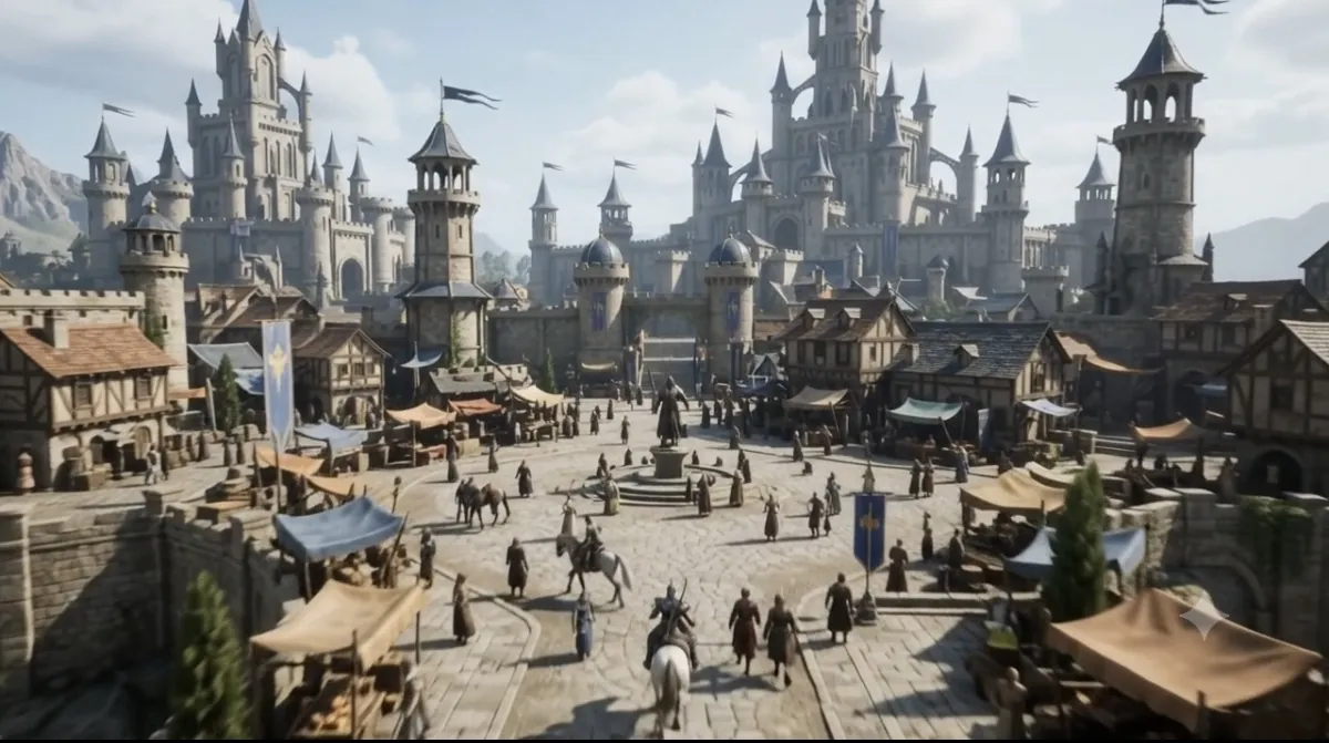 The city square