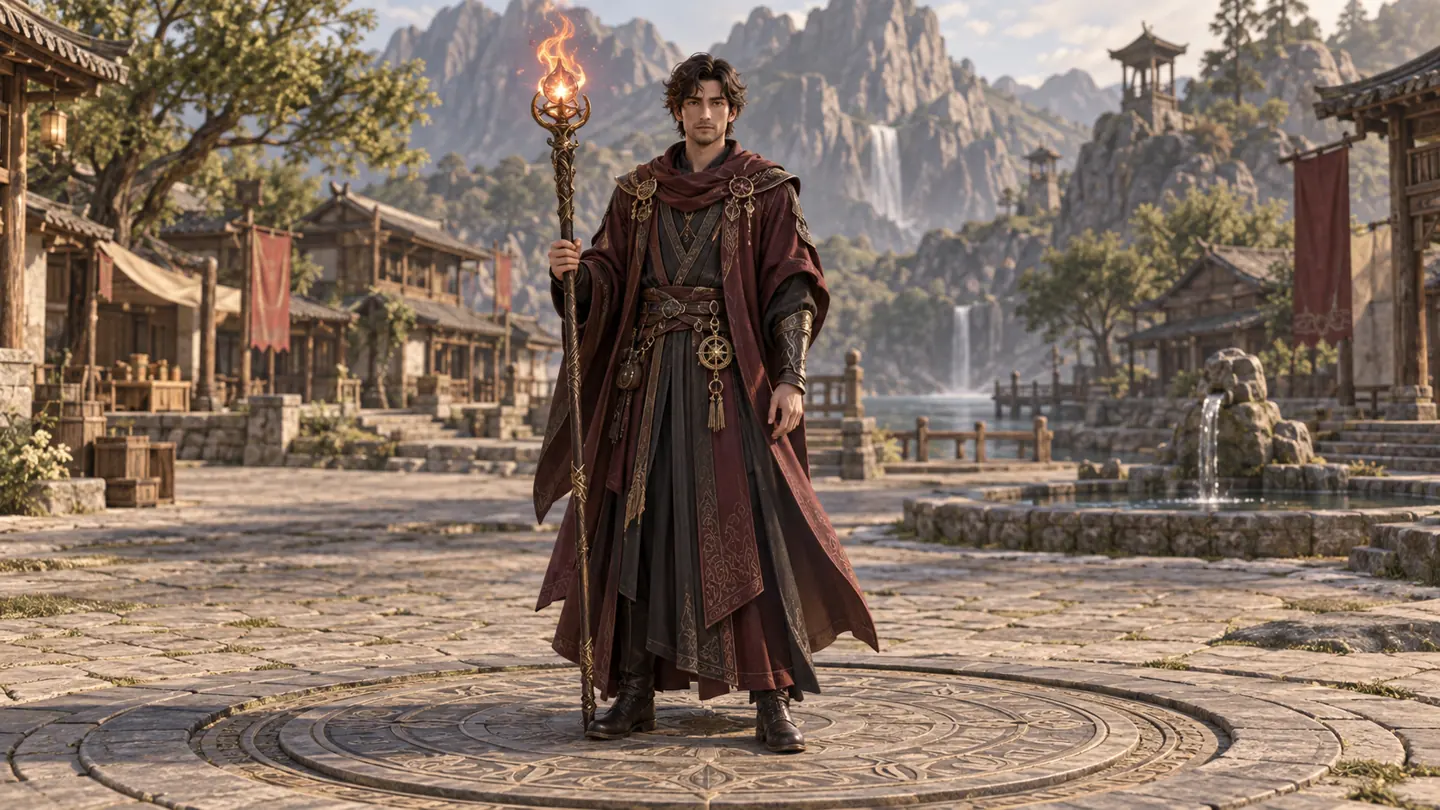 Human mage — character and world concept