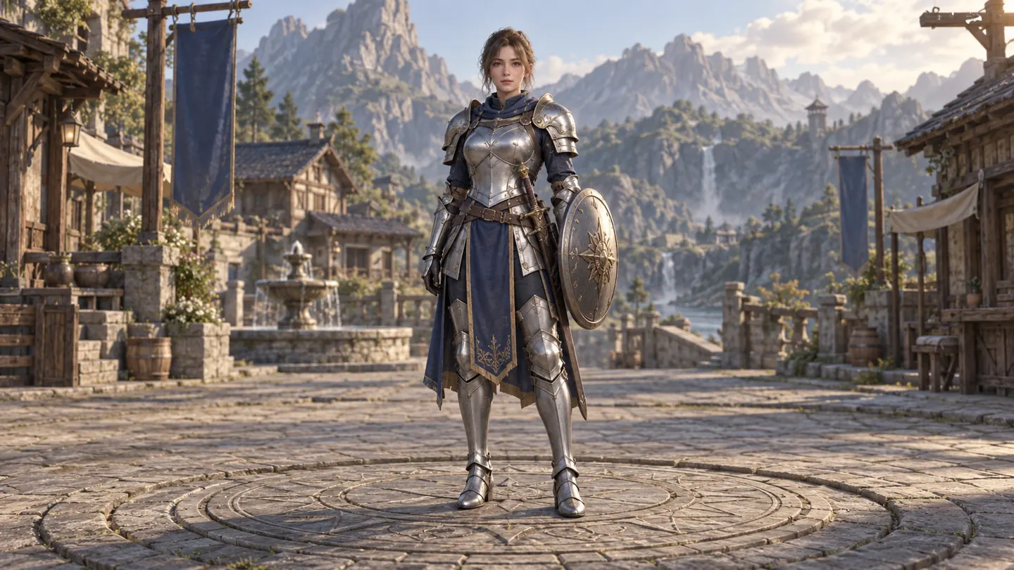 Human knight — character and world concept