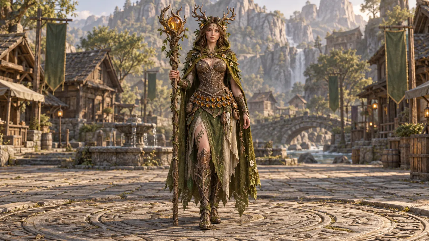 Woodland druid — character and world concept