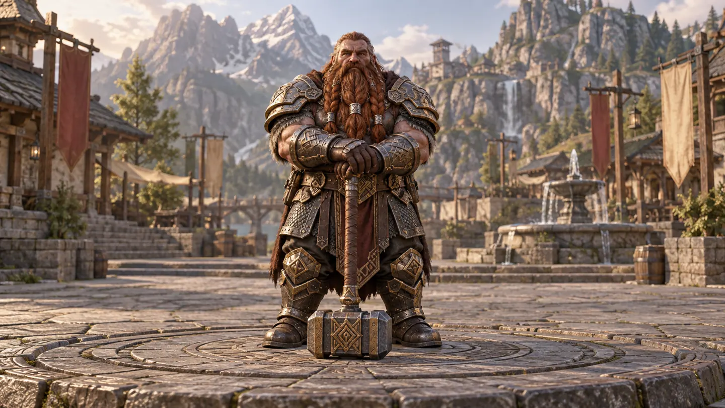 Dwarf guardian — character and world concept